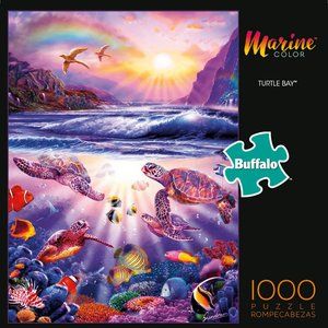 Buffalo Games TURTLE BAY 1000 Piece Puzzle Missing one corner piece